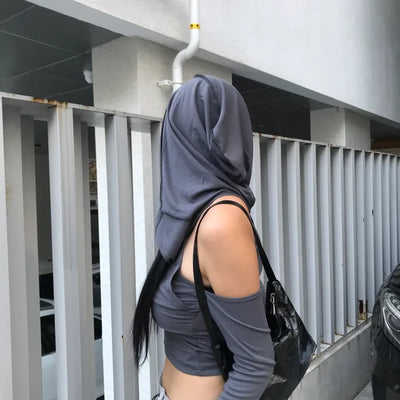 X hooded bra top set