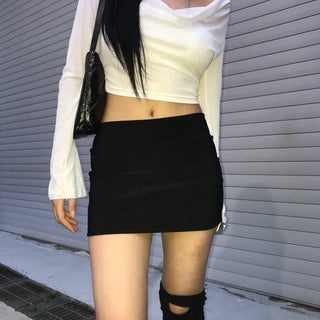 Timeline Seoul Banding Low Mini Skirt (2 colors)