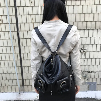 Two-Circle Shoulder Backpack (2 colors)