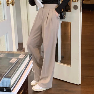 Wrinkle-free Pintuck Wide Slacks
