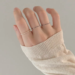 Black Epoch Skinny Layered Ring