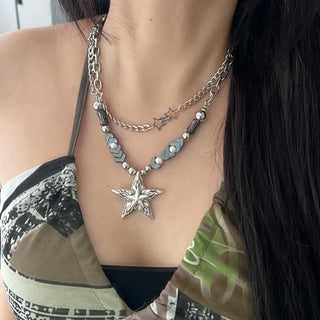 Y2K Big Star Necklace