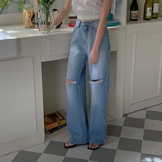 Vintage Damaged Denim Pants