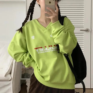 Post V-neck sweatshirt
