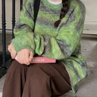 Vanne Mohair Striped Knit