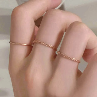 Knit Chain Layered Ring Sizes 3 to 17