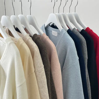 Bellit Standard Fit V-Neck Ribbed Knit Cardigan