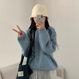 [Warm!/Delicate Fit/Loose Fit] Cream Puff Fluffy Alpaca Wool Cardigan (5 colors)