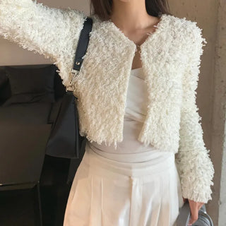 Boucle Cropped Cardigan
