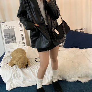 [Oversized/Fit Guaranteed] Pino Leather Oversized Jacket