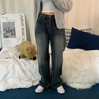 [FW New Arrival] All-Brush Washed Wide Fit Wide Denim Pants