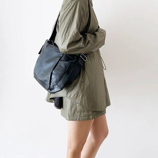 Pocket Crossbody Bag   Bobusang Half-moon Crossbody Bag, College Student Daily Bag, Big Crossbody Messenger Bag