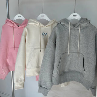 Ribbon Embroidered Hoodie