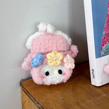 Pink Fur Hat Doll AirPods Case
