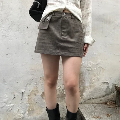 Cracked Heart Mini Skirt (2 colors)