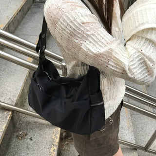 Nylon medium shoulder bag