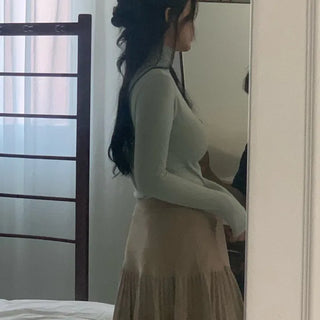 Goddess Pleated Knit Skirt