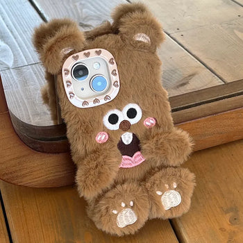 Brown Fluffy Teddy Bear Doll iPhone Case
