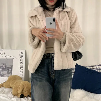 [Delicate Fit/No Shedding] Belly Mink Fur Jacket (2 colors)