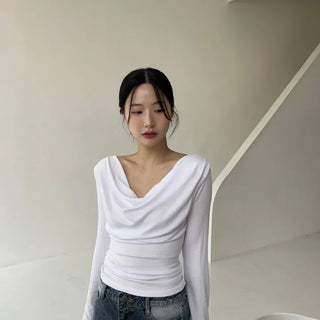 breeze ribbed drape t-shirt