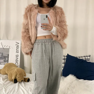 [No Shedding / Guaranteed Fit] Goddess Angora Fur Jacket (4 colors)