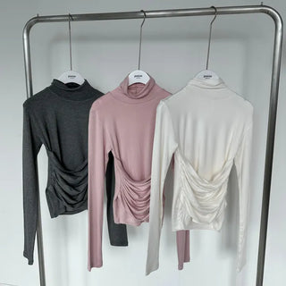 Jennie Shirred Layered Turtleneck