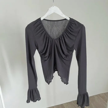 Emily Ruffle Shirred Top