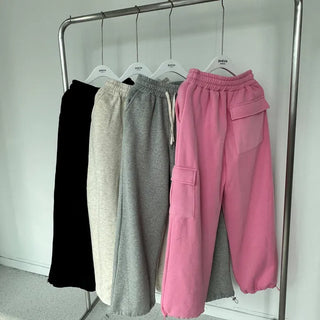 Asymmetrical Cargo Pocket Wide Training Pants