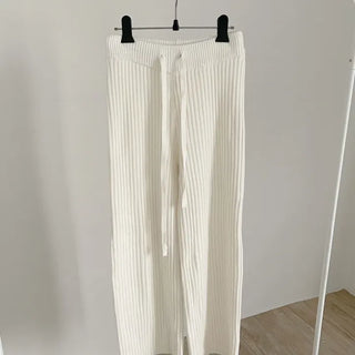 Cashmere Ribbed Knit Pants