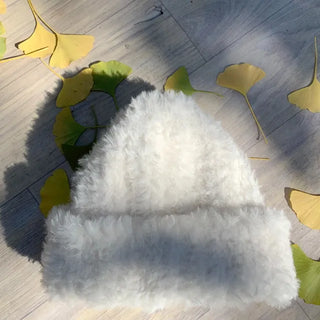 Bunny fur beanie