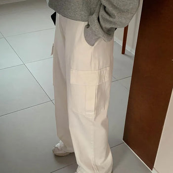 Month Cargo Pants Cotton Pants/XL/High Waist/Pocket/Big Size