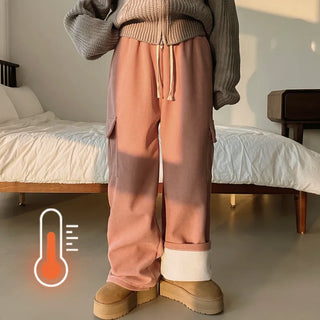 The Oversized Fit I've Been Looking For, Corduroy Elastic Cargo Pocket Wide Fleece-lined Training Pants