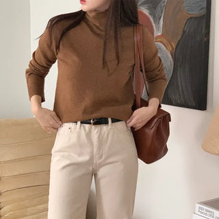 Soft Whole Garment Turtleneck Knit  Winter Knit Turtleneck Knit Turtleneck Knit