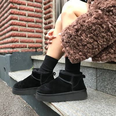 Platform UGG Short Fur Boots (2 colors)
