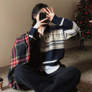 Nordic Raglan Half-zip Knit
