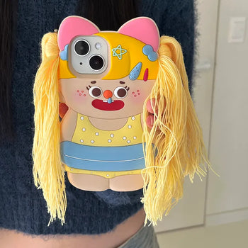 Tube Blonde Girl Big Silicone iPhone Case