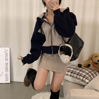 Big Star Kitsch Semi-Crop Zip-Up Hoodie (3 colors)