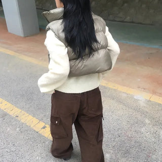 Vintage Cropped Padded Vest