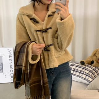 Mink and sheepskin short duffle jacket (4 colors)