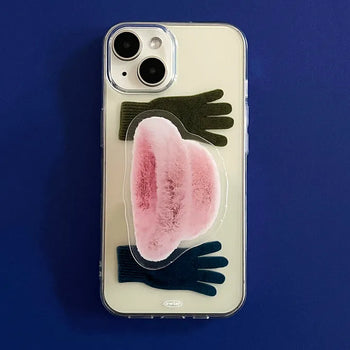 Wool Hat Smart Talk Set Winter Gloves Stylish iPhone Case