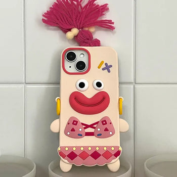 Smile Bikini Pink Pippi Hair Silicone iPhone Case