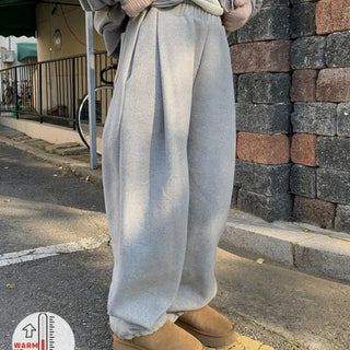 (Double-brushed) Thick Two-way Pants