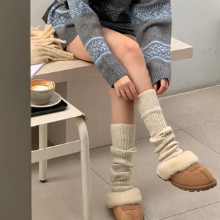 Farmers Wool Ribbed Leg Warmers
