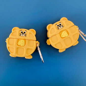 Cheese Waffle Jerry Mouse Silicone AirPods Case