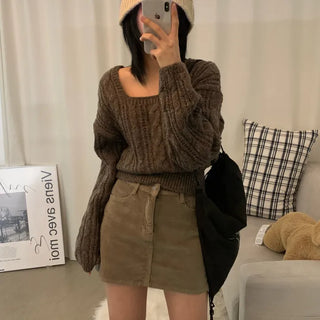 [Cinched Waist] Merry Cable Knit Square