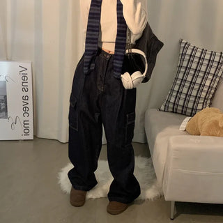 [FW New Arrival] Pintuck Cargo Wide Hip Denim Pants