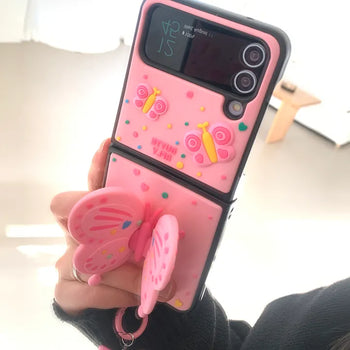 Butterfly Ball Ball Keyring Set Smart Talk Galaxy Z Flip Case