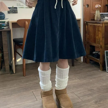 Laban corduroy midi skirt