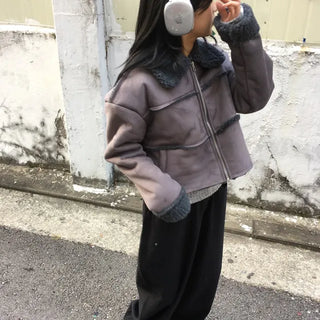 Bread Crop Shearling Jacket