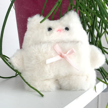 Shuming Cutie White Rabbit Fluffy AirPods Case